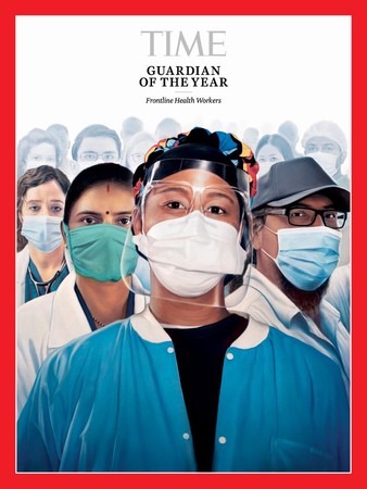 ▲▼ 美國《時代》雜誌（TIME）公布2020年度風雲人物，由前線對抗新冠疫情的醫療衛生工作者獲得。（圖／翻攝自推特／TIME）