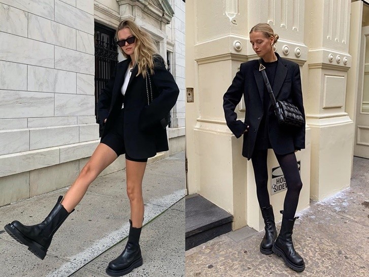 Brown Chelsea Chelsea Boots Leather Jacket Formal Look Chelsea