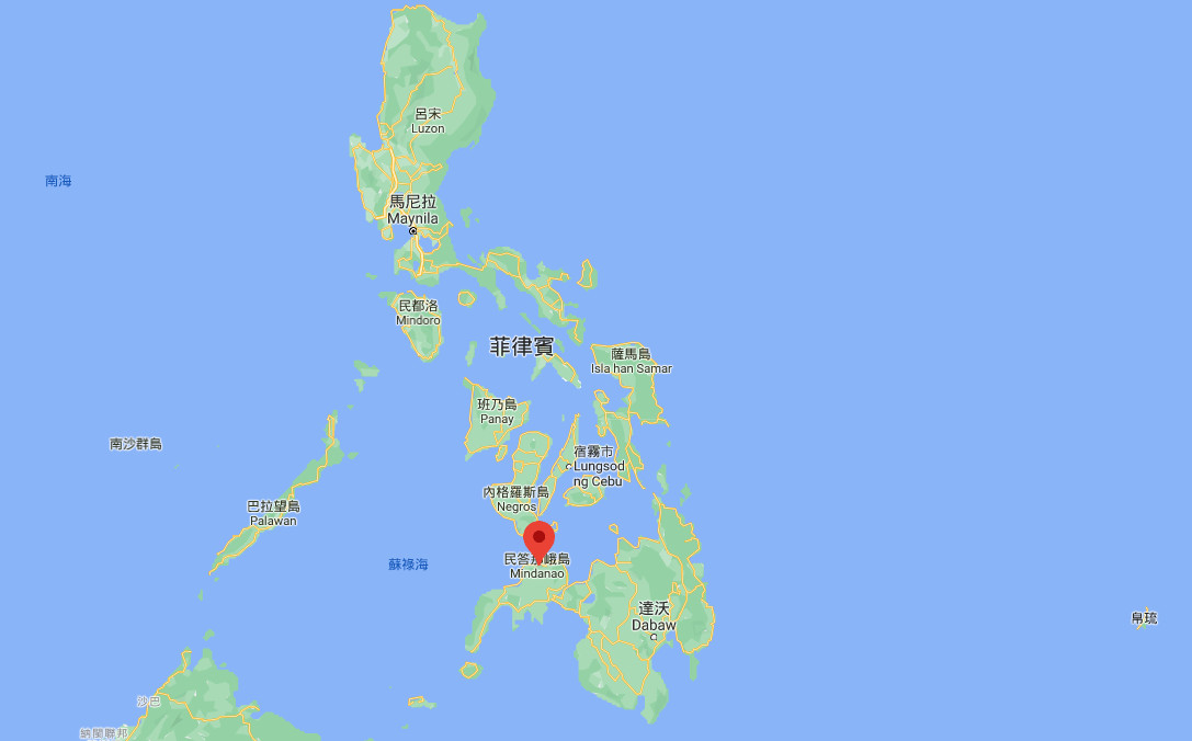 ▲▼菲律賓民答那峨島發生地震。（圖／翻攝自Google Map）