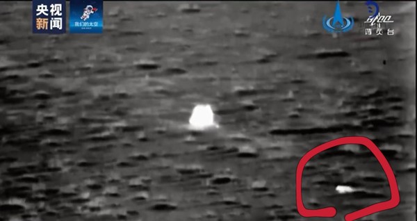 ▲▼ 嫦娥五號返回地球示意圖；著陸內蒙草原小動物經過。（圖／中國航天科技集團五院、翻攝央視）