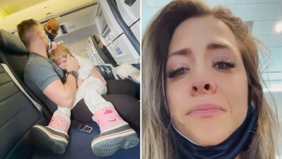 2歲女兒不肯戴口罩　一家三口被趕下機「列入拒載」媽氣哭：怎能強迫她？