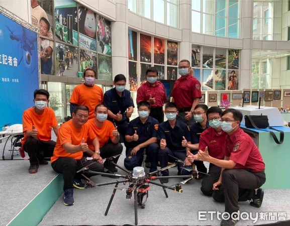 ▲台南市消防局基於資安考量禁購大陸生產無人機，現有大陸製無人機用作訓練用。（圖／記者林悅翻攝，下同）