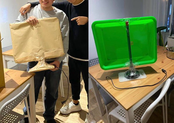 ▲▼耶誕交換禮物！他抽到「電腦螢幕」嗨翻&hellip;拆開包裝1秒墜地獄（圖／翻攝爆廢公社二館）