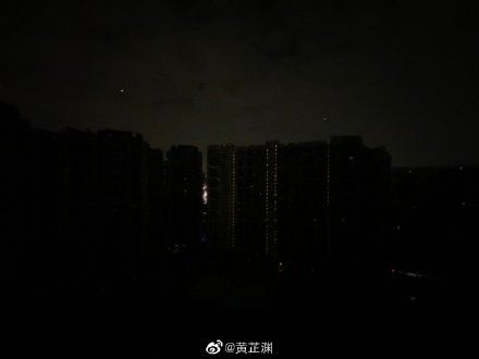 ▲廣東多地21日凌晨突然停電。（圖／翻攝自微博，下同）