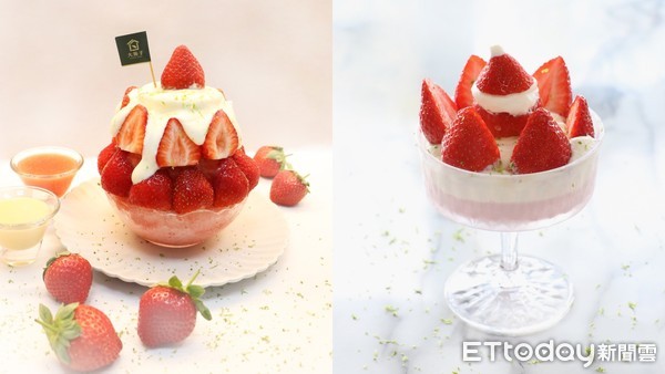 ▲▼大苑子市府夢想店推全新2款草莓冰品「莓好聖誕」、「莓好雪藏」。（圖／大苑子提供）