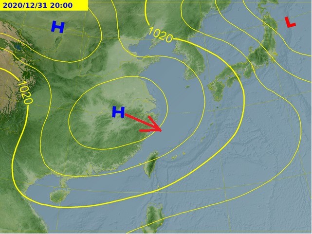 天氣圖。（圖／翻攝鄭明典臉書）