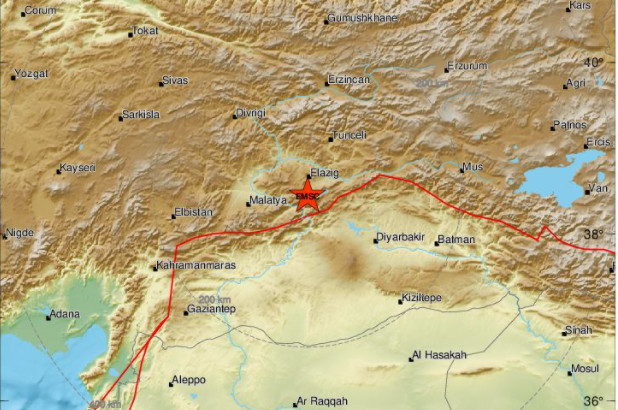 ▲▼ 土耳其27日發生規模6.4地震。（圖／翻攝自歐洲地中海地震中心）