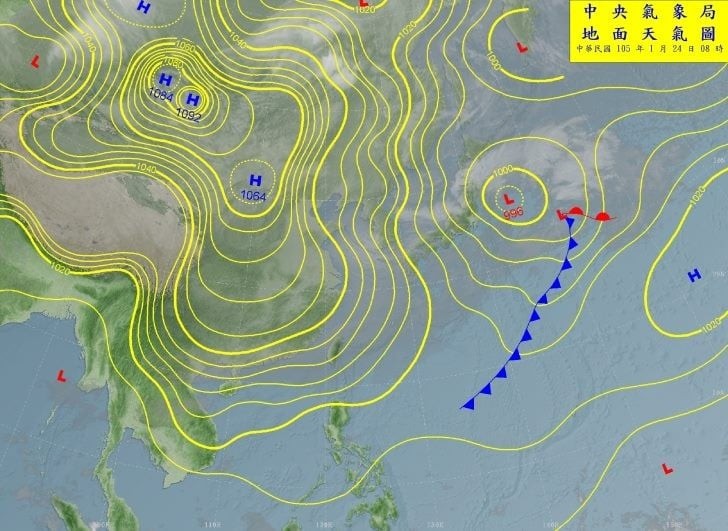 天氣圖。（圖／氣象局）