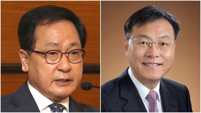 ▲▼俞英民(左)、申炫秀(右)接任青瓦台總統秘書室長與民政首席。（圖／達志影像）