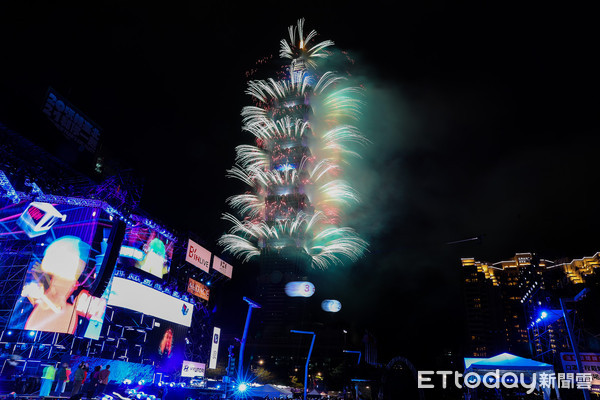 ▲▼臺北最High新年城2021跨年晚會-101煙火。（圖／記者黃克翔攝）