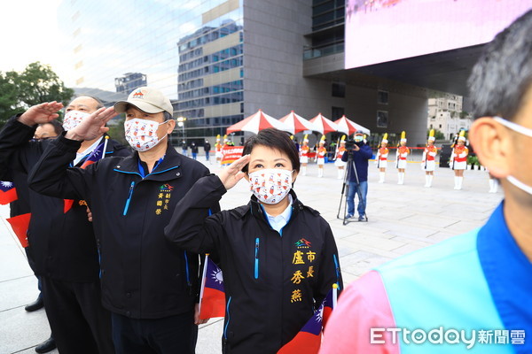 ▲▼盧秀燕出席台中市110年元旦升旗。（圖／台中市政府提供）