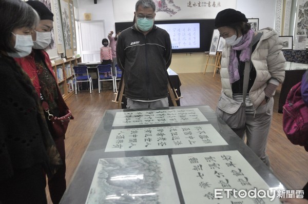 ▲「連水生老師公益書畫展」即日起至2月18日在屏東縣新埤鄉餉潭國小展出。（圖／連水生家屬提供，以下同）