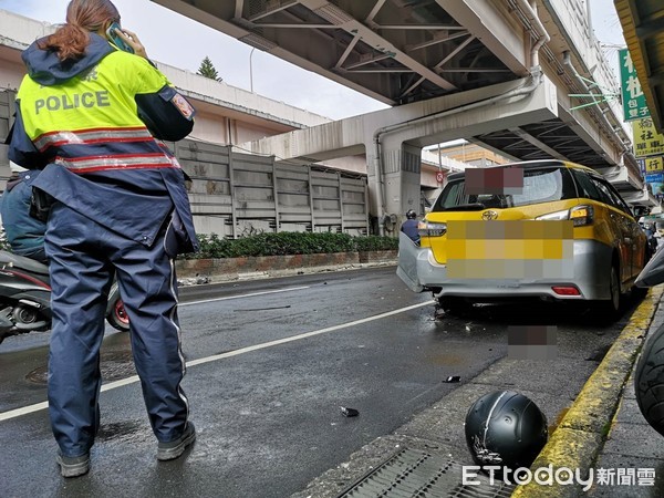 ▲基隆路三段車禍。（圖／記者黃彥傑攝）