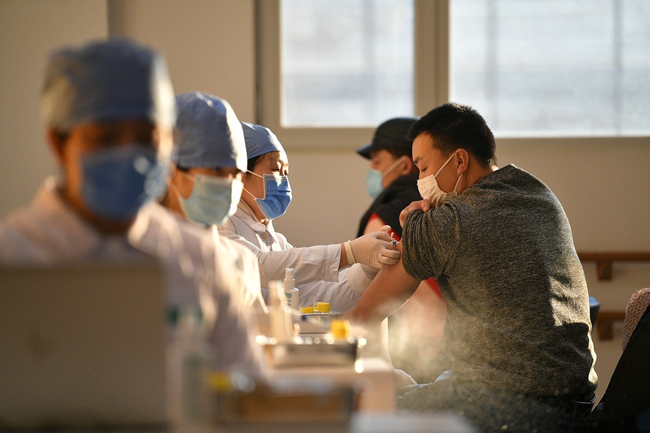 ▲北京西城區新冠肺炎疫苗接種。（圖／CFP）