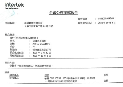 ▲鉅瑋投入醫療口罩生產，從原料到成品，全都檢驗合格。（圖／鉅瑋提供）