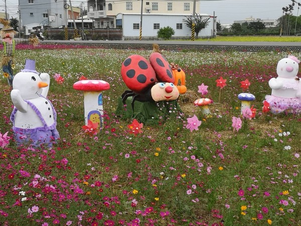 ▲南新花海藝術節紅衣女孩爆紅。（圖／記者唐詠絮攝）