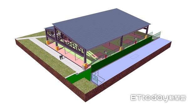 ▲▼  嘉市港坪運動公園兩場館(地)興(整)建工程 投入2,160萬元經費再升級           。（圖／記者翁伊森翻攝）