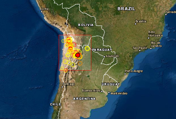 ▲▼阿根廷6.0強震。（圖／翻攝自EMSC）