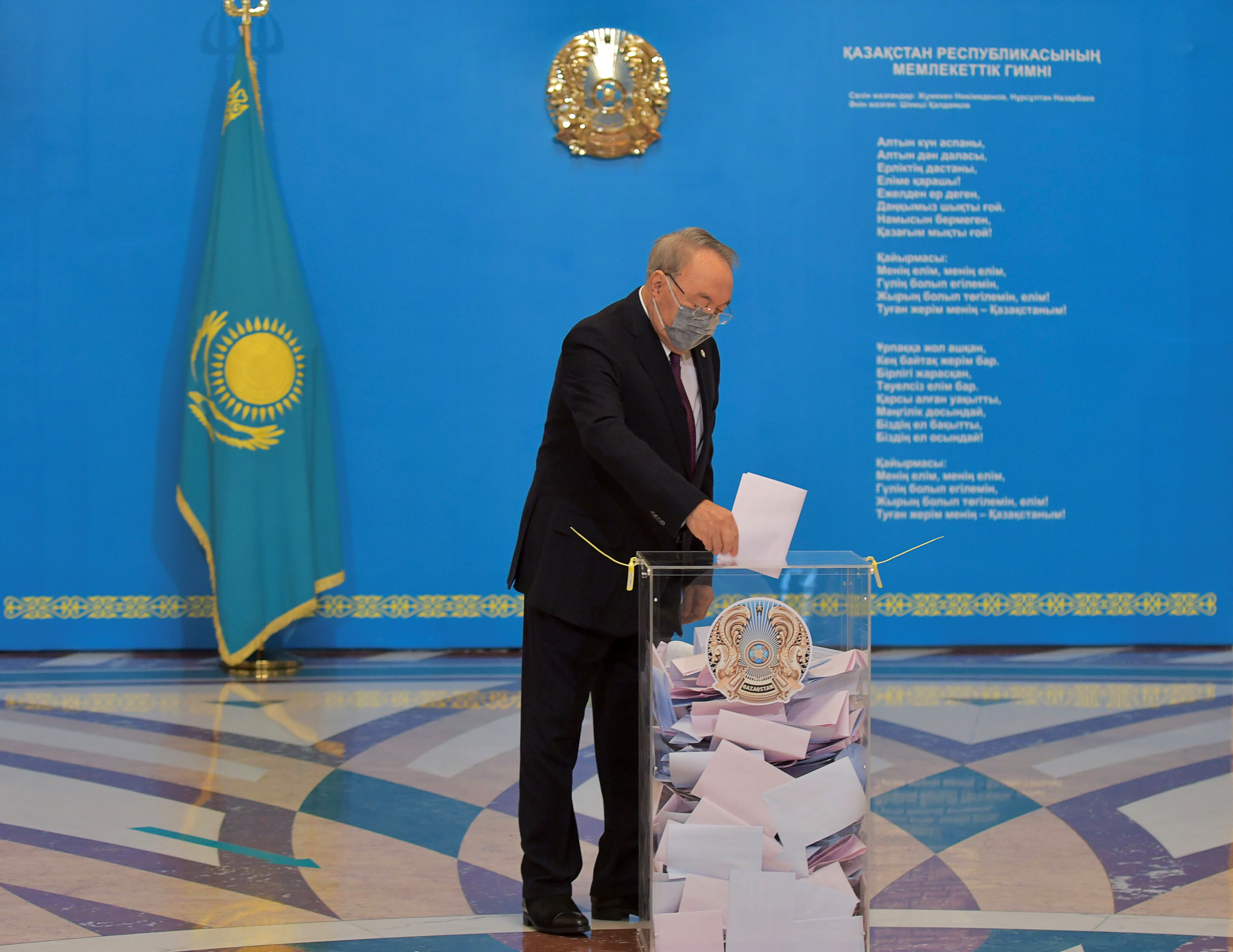▲▼哈薩克國會大選，出口民調執政黨穩了。（圖／路透）