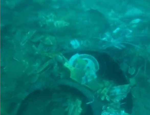 ▲▼ 印尼海軍發布海底尋獲失事機身殘骸的影片。（圖／翻攝自IG／tni_angkatan_laut）