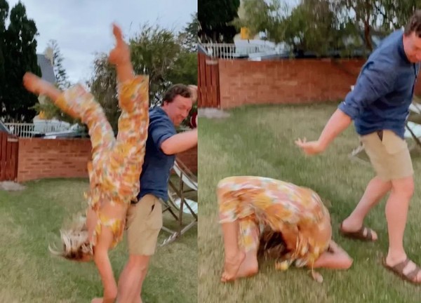▲▼澳洲雪梨25歲的女舞蹈老師斯蘭妮特（Millie Slennett）慘摔，凹折角度超詭異。（圖／翻攝自Instagram／@millieslennett）
