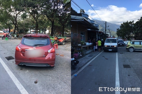 ▲▼花蓮縣秀林鄉和平村14日發生一起車禍。（圖／記者蕭可正翻攝）