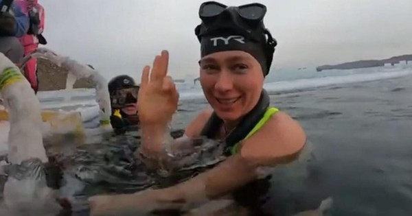 ▲俄羅斯女泳者娜克莎娃（Yekaterina Nekrasova）。（圖／翻攝自Twitter／WEBDENews）