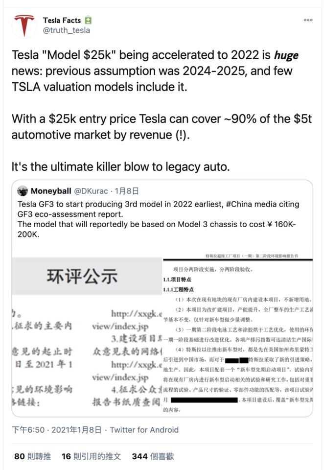 ▲特斯拉上海GigaFactory申請文件。（圖／翻攝自Twitter／Tesla Facts）