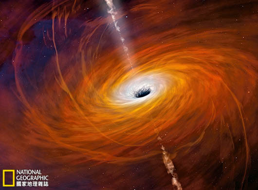 超高溫氣體在銀河系中央的黑洞。 PHOTO: National Geographic