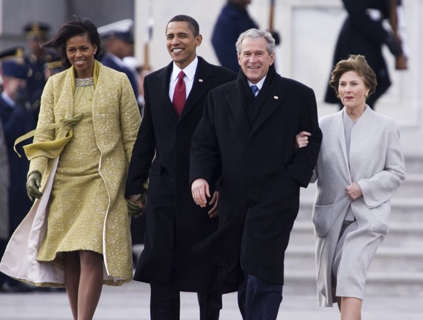 ▲▼美國總統歐巴馬夫婦（左）與小布希夫婦（右）。（圖／達志影像／美聯社）