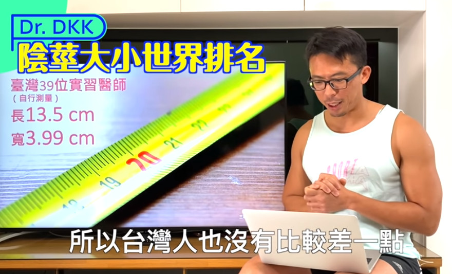 你有幾公分？陰莖長度「全球排名」曝光…醫讚：台灣人沒有比較差。（圖／截自程威銘醫師YouTube）