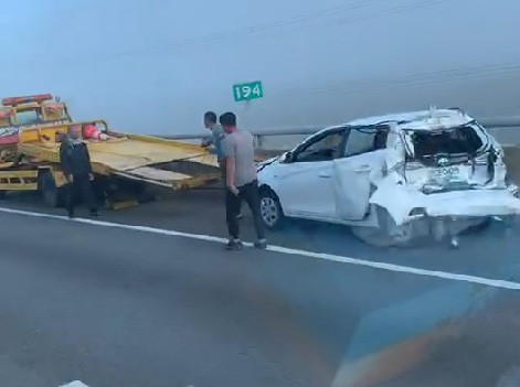 ▲國道3號彰化系統發生4車追撞。（圖／彰化踢爆網提供）