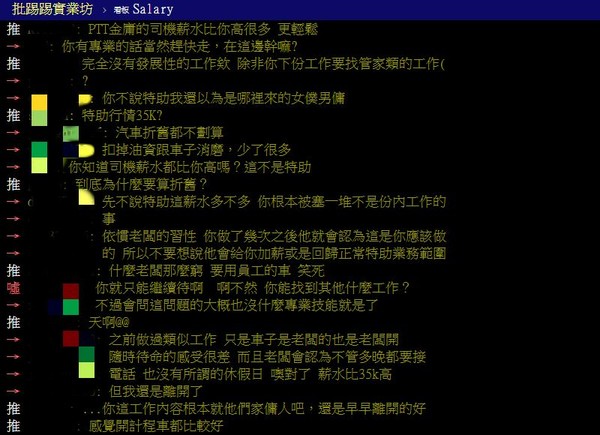 ▲網友抱怨董事長特助工作包羅萬象。（圖／翻攝自PTT工作版）