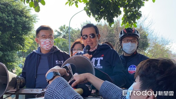 ▲國民黨聽公投系列活動，馬英九、朱立倫、江啟臣。（圖／記者羅婉庭攝）