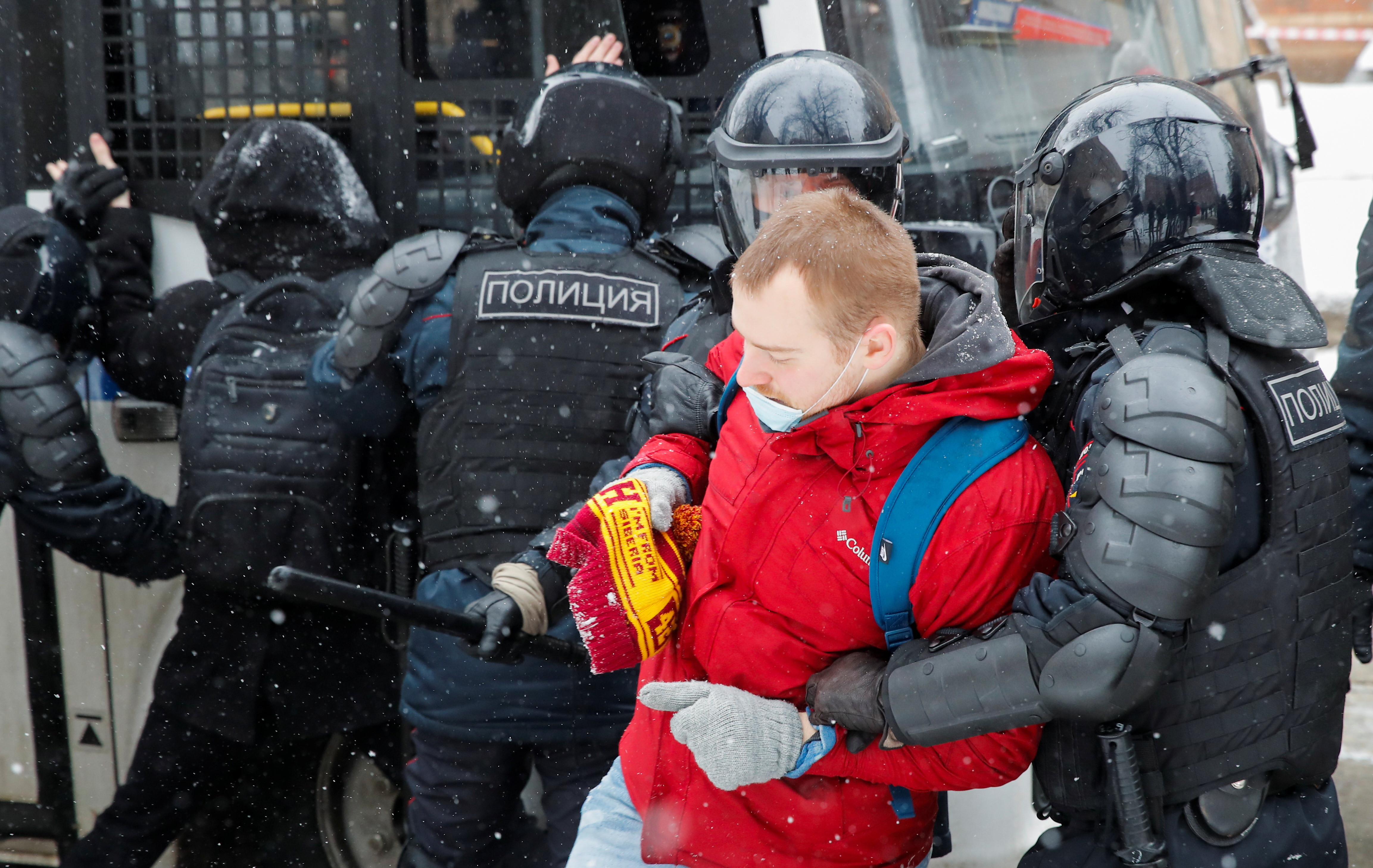 ▲▼俄羅斯群眾示威，聲援反對派領袖納瓦爾尼（Alexei Navalny）。（圖／路透）