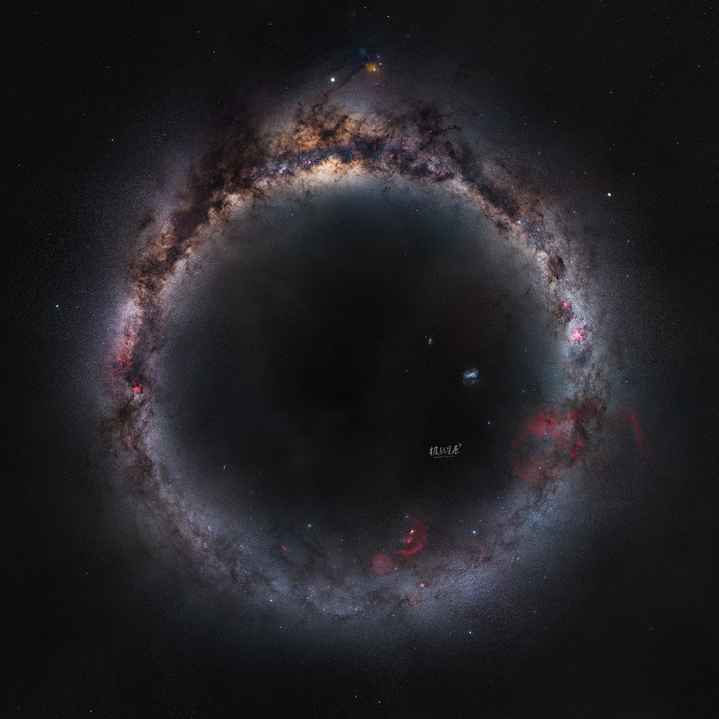 ▲大陸四川職業星空攝影師阿五拍下的銀河環。（圖／翻攝紫牛新聞）