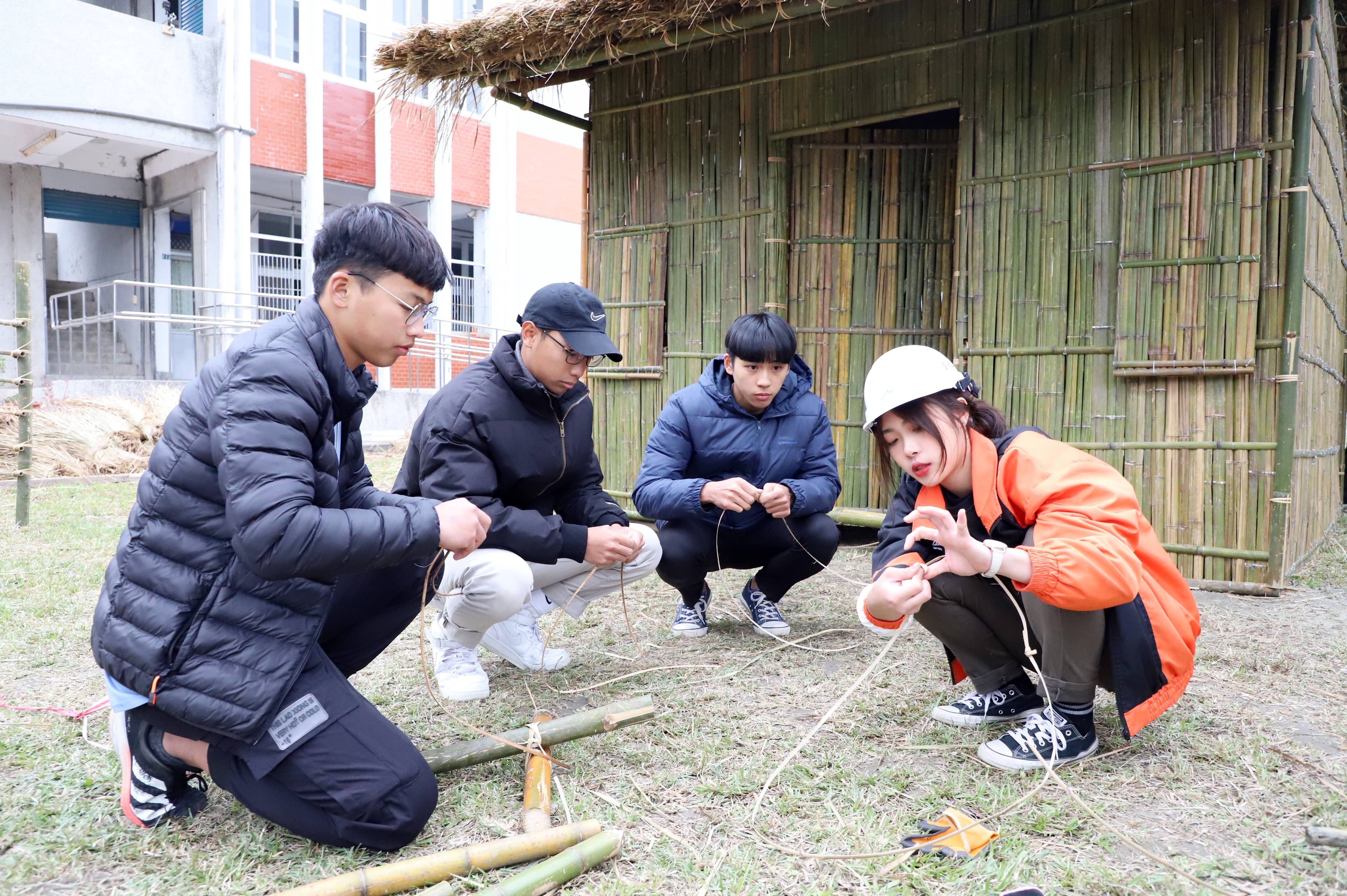 ▲▼  台科大建築系前進台東關山　傳承平埔族傳統「竹屋工藝」    。（圖／台灣科技大學提供）