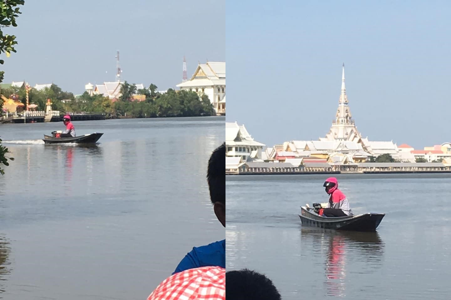 ▲▼泰國外送員划船送餐。（圖／翻攝臉書）