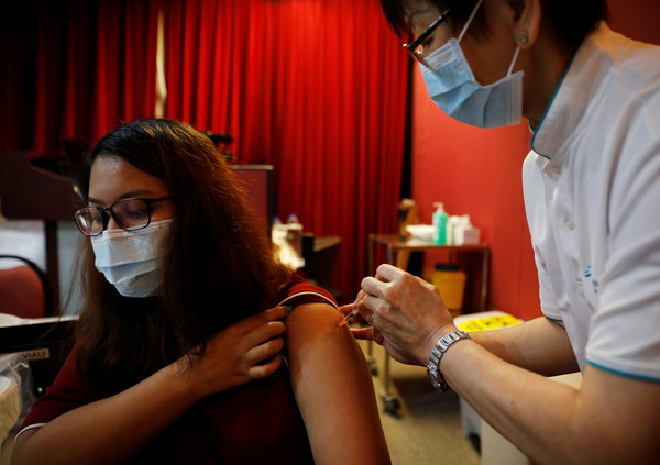 ▲▼新加坡疫苗接種。（圖／路透）