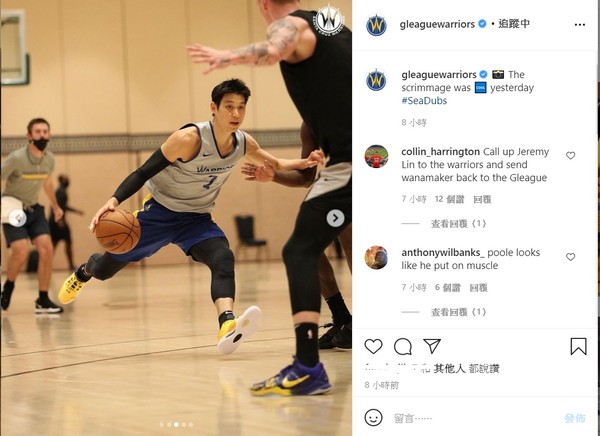 ▲▼林書豪參與聖塔克魯茲勇士的對抗訓練。（圖／翻攝自IG／gleaguewarriors）