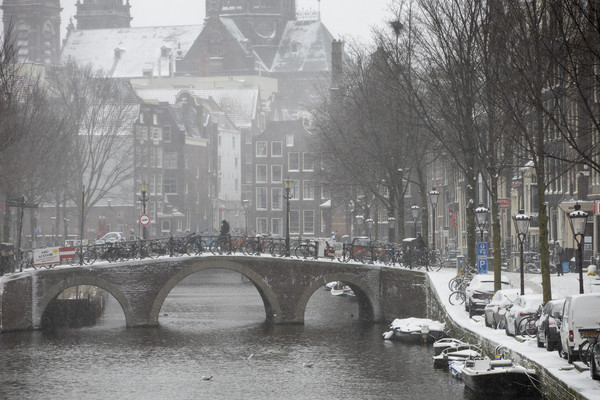 ▲▼ 荷蘭10年來首遇暴風雪。（圖／達志影像／美聯社）