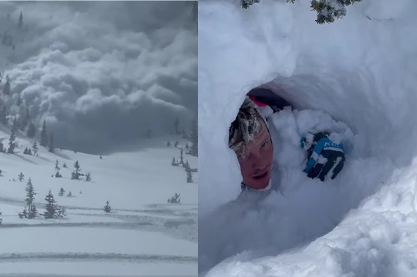 恐怖雪崩10秒吞沒滑雪客！　他厚雪中挖出自己救出被活埋兄弟。（圖／翻攝自Facebook／帳號名稱）