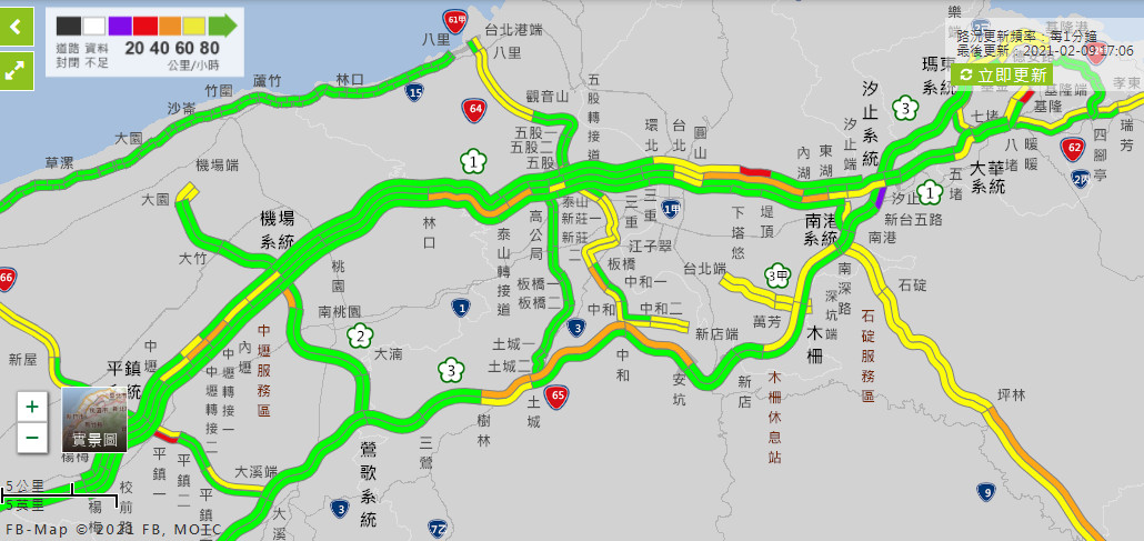 ▲▼國道即時路況。（圖／高公局）