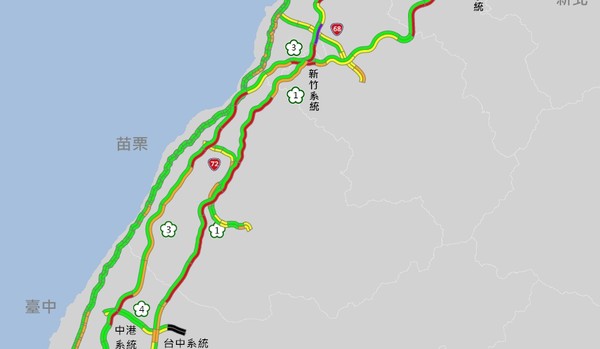 ▲▼塞車。（圖／高公局即時路況）