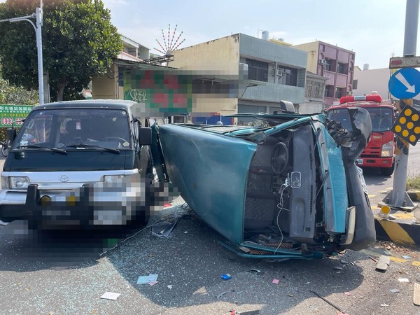 ▲彰化永靖鄉發生車禍。（圖／記者唐詠絮翻攝）