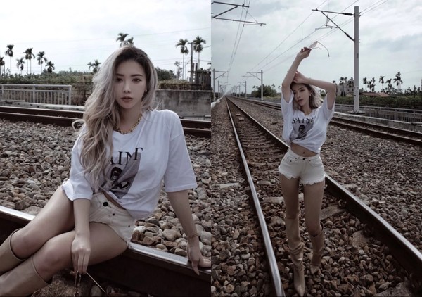 ▲▼網紅為拍攝代言商品照闖入鐵軌。（圖／台鐵提供）