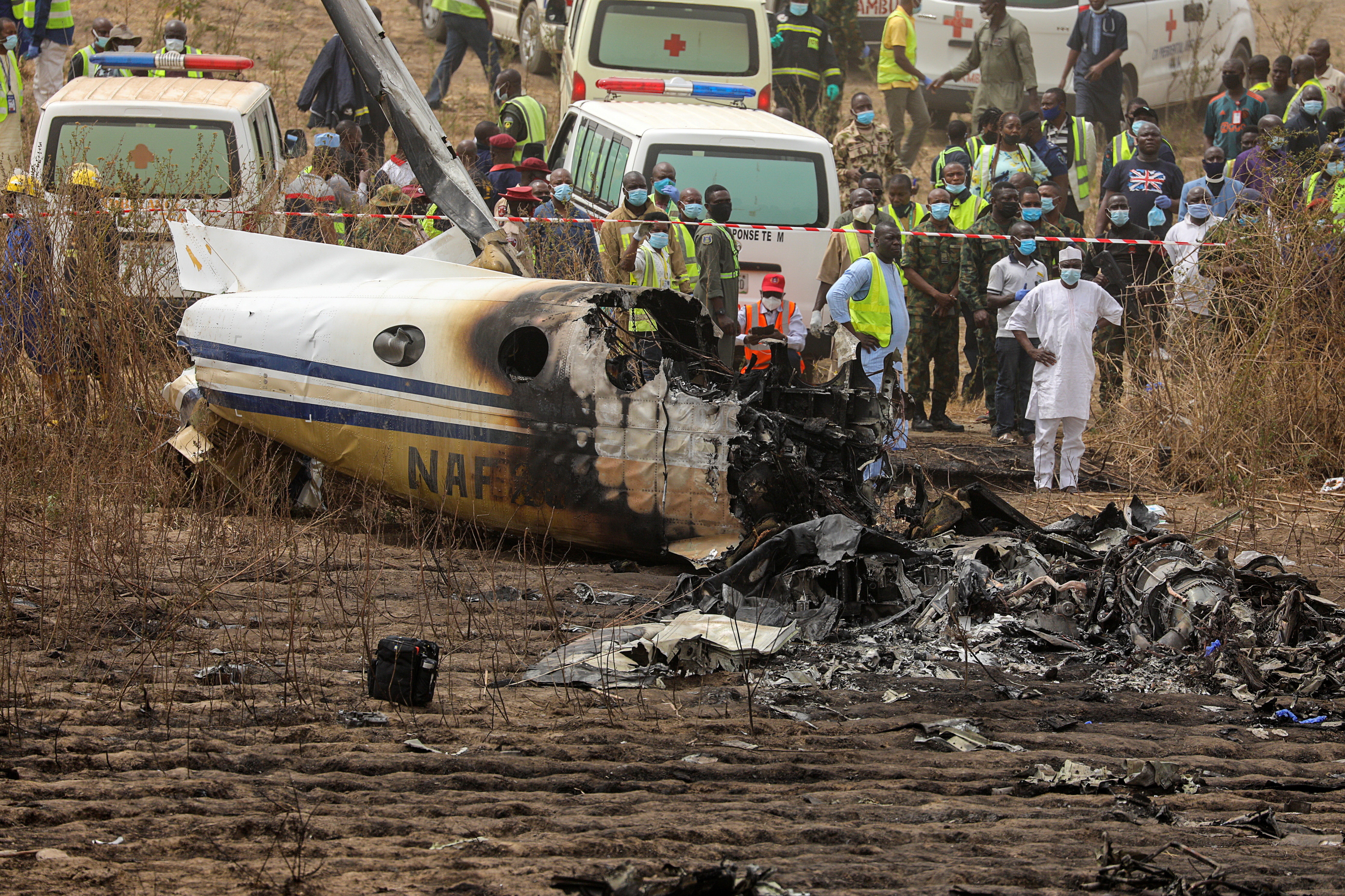 ▲▼奈及利亞軍機墜毀，7人全罹難。（圖／路透）