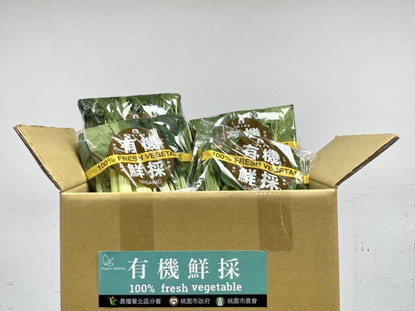 ▲臺灣期貨交易所認購桃園有機蔬菜箱，支持小農挺社福。（圖／社會局提供）