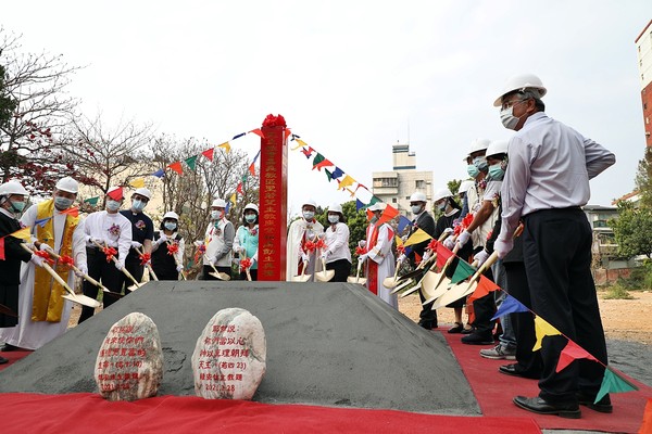 ▲嘉義重要宗教地標 天主教會嘉義教區聖若望主教座堂新建工程奠基動土。（圖／嘉義市政府提供）