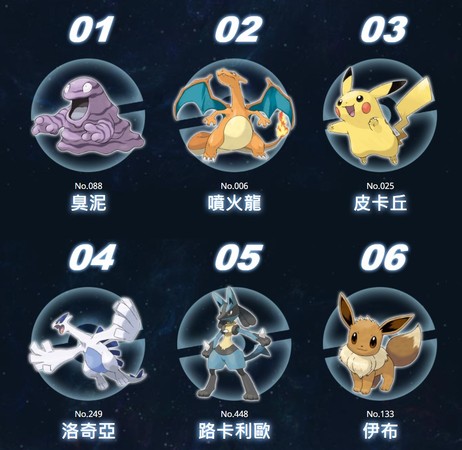 ▲台灣《寶可夢》人氣角色票選出爐。（圖／翻攝自tw.portal-pokemon.com）
